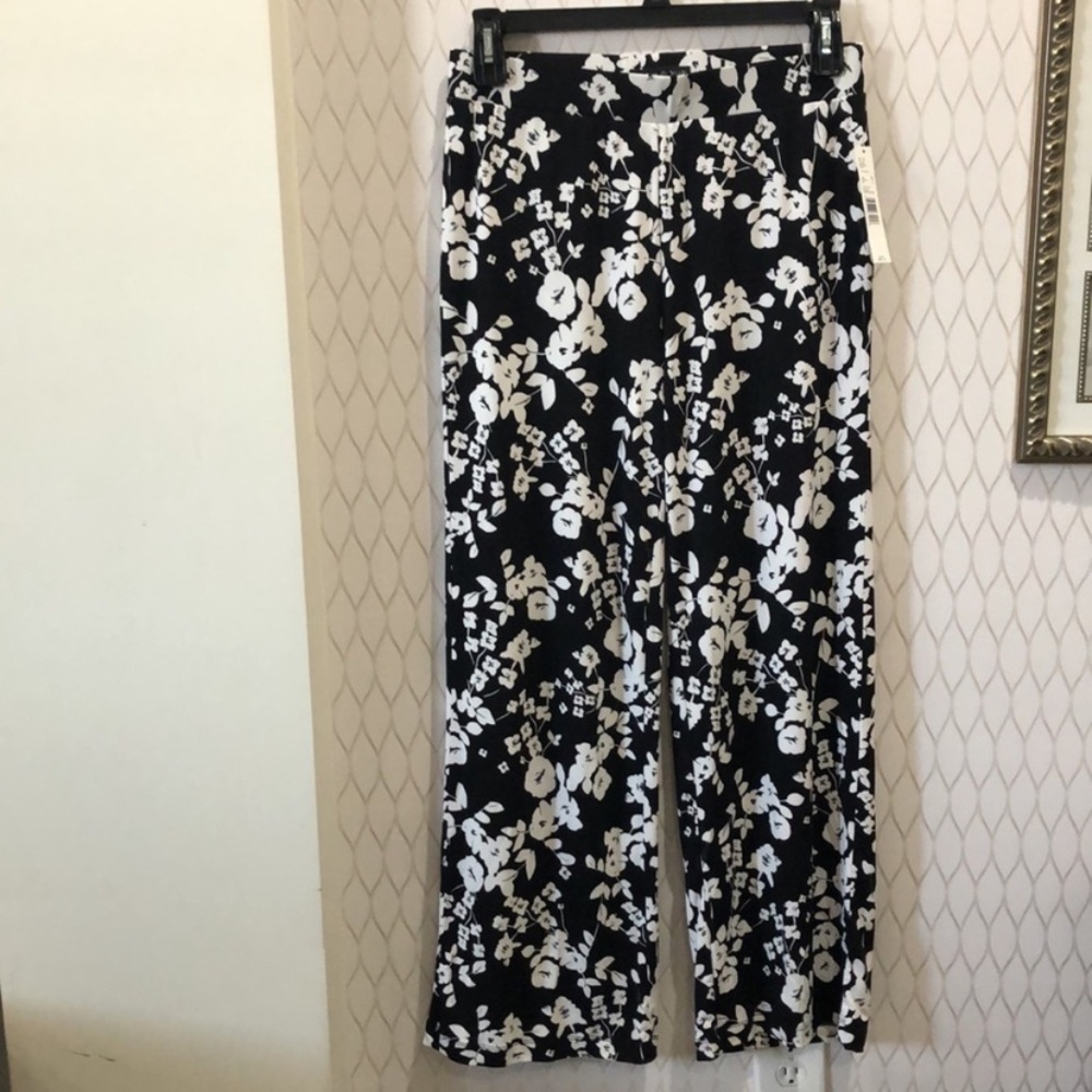 Preston & York Black and White Wide Leg Pants